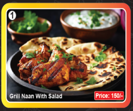 Grill Naan With Salad
