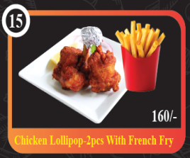 Chicken Lollipop - 2 Pcs With French Fry