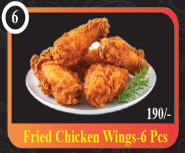 Fried Chicken Wings - 6 Pcs